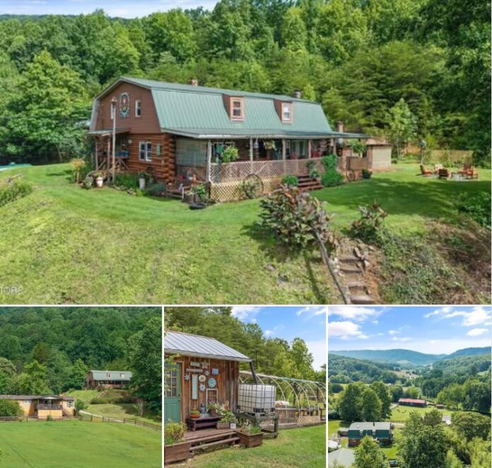119 Acres of Tennessee Paradise! Two Homes, a Hand-Built Log Cabin, Swimming Pool, Barns, and Beautiful Rolling Pastures!