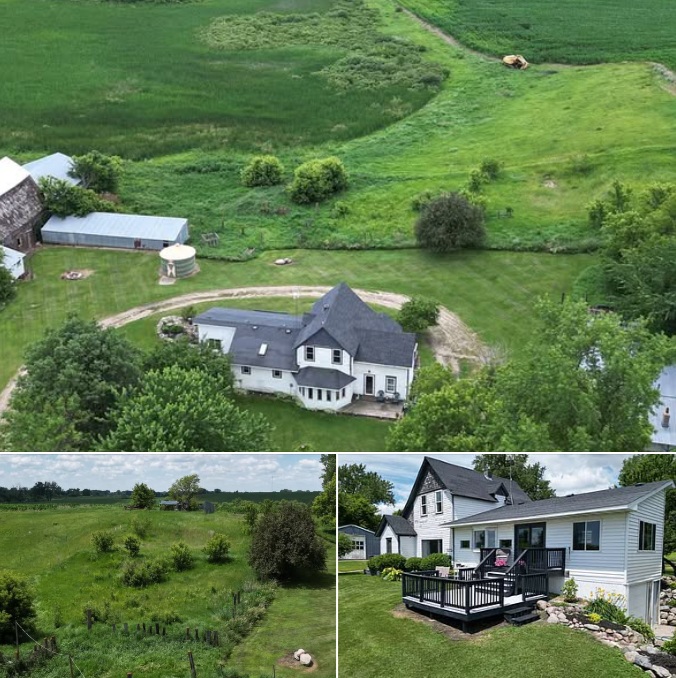 78-ACRE HISTORIC FARMHOUSE WITH LAKE VIEWS AND BARNS