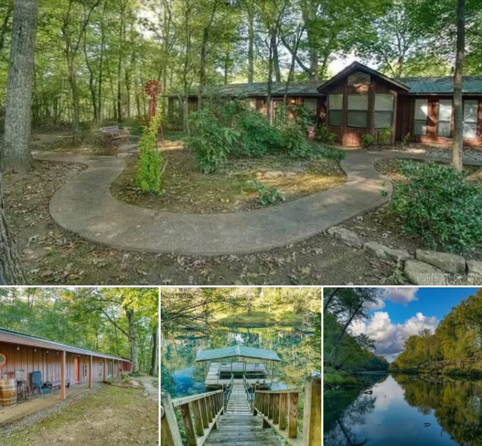 Private Riverfront Cabin in Arkansas! 2 Bedrooms, 2 Bathrooms, Beautiful Water Views and Your Own Fishing Dock