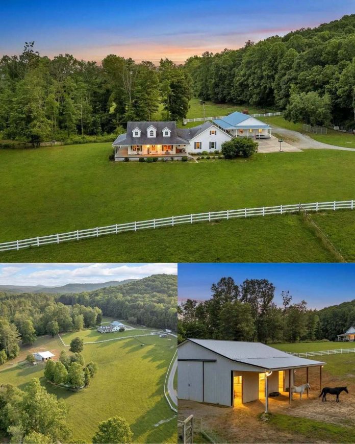 107 Acres in Tennessee With a Beautiful 3-Bedroom Home, 4 Ponds, Horse Barn & Mountain Views!
