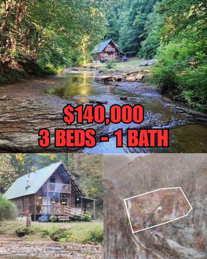 Cozy A-Frame Cabin on 1.9 Wooded Acres in Kentucky With a Beautiful Mountain Creek!