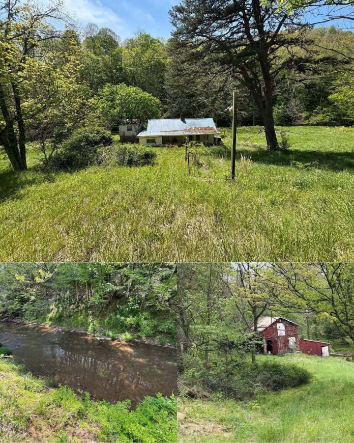 13.18 Acres in West Virginia With Creek, Barns, Wooded Hills and an Old Farmhouse