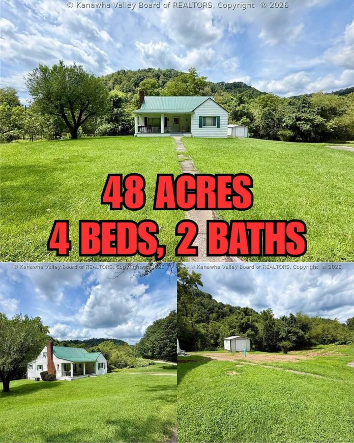 Nearly 48 Acres in West Virginia With a 4-Bedroom Country Home, Beautiful Yard & Wooded Land!