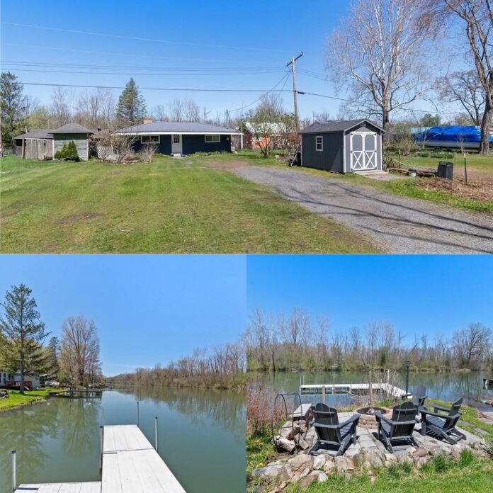 Charming Canal-Front Ranch Home in Seneca Falls With Dock and Waterfront Access