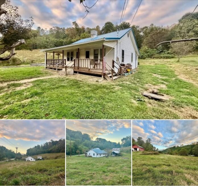 1942 Virginia Farmhouse on 10.52 Acres With Large Barn, Pasture and Wooded Land