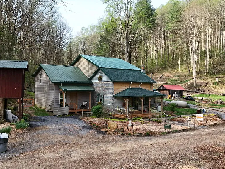 Historic 1875 Log Cabin Estate on 22 Acres With Pond and Timeless Country Charm