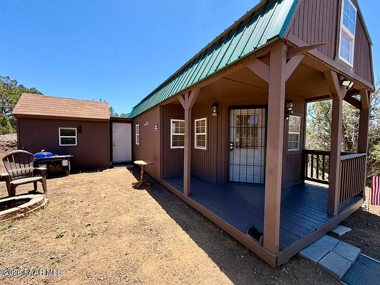 Arizona Off-Grid Retreat for $74,000 — 3.7 Acres With a Cabin, Solar Power, and Mountain Views
