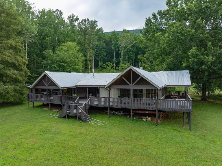 EXPANSIVE LOG CABIN PROPERTY ON 60.8 ACRES IN CHICKAMAUGA, GEORGIA