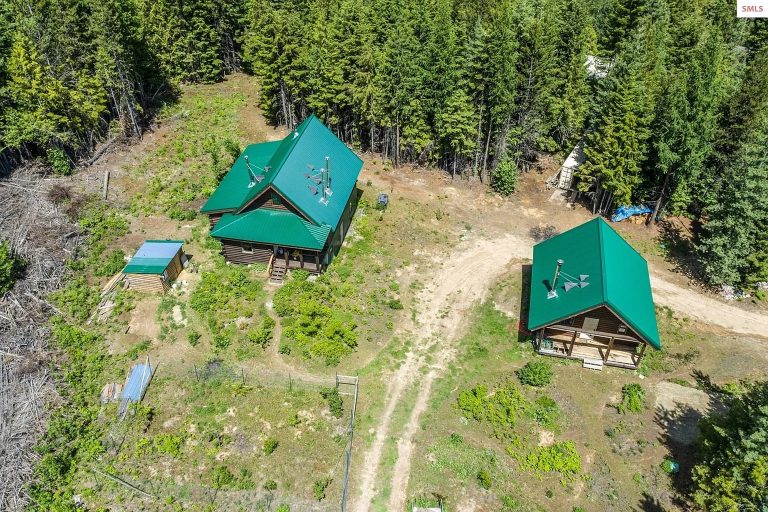 Private 20-Acre Idaho Homestead With Two Log Homes, Streams and Endless Potential