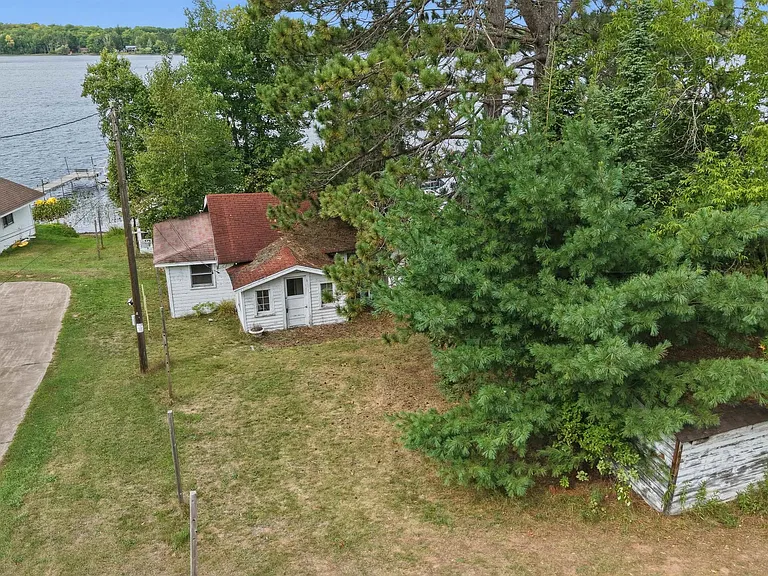 Wisconsin Lakefront Fixer-Upper With a Rustic Cabin and 40 Feet of Dowling Lake Shoreline